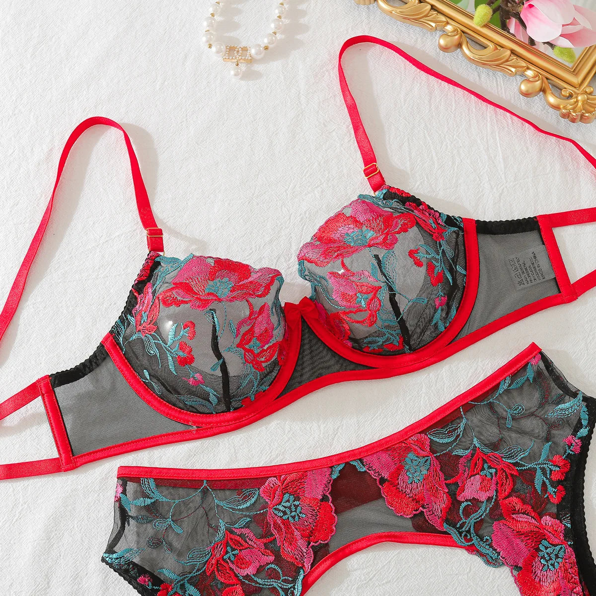 Komplet Crimson Velvet Bloom